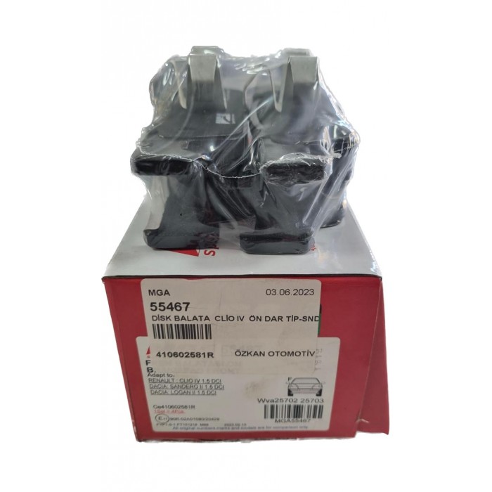 Ön Fren Balatası Dar Tip Clio IV Symbol Sandero Duster